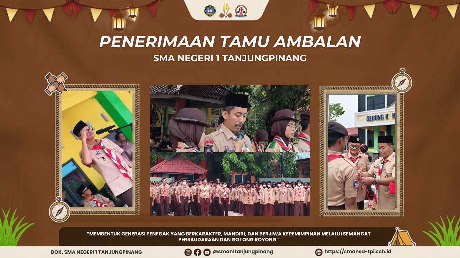 Upacara Pembukaan Kegiatan Penerimaan Tamu Ambalan di SMAN 1 Tanjungpinang Berlangsung Khidmat